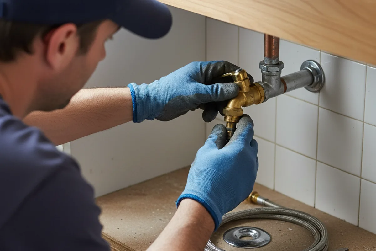 Shutoff valve and fitting work during Faucet and Fixture Repair in Milam